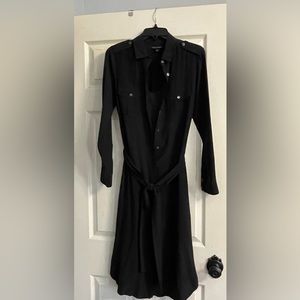 Banana Republic black button up collared shirt dress - Size 8